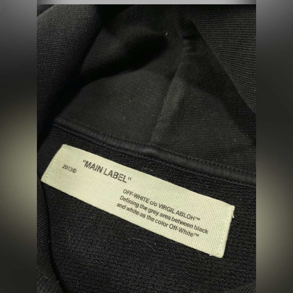Off-white hoodie painting black/white rare - Picture 3 of 9